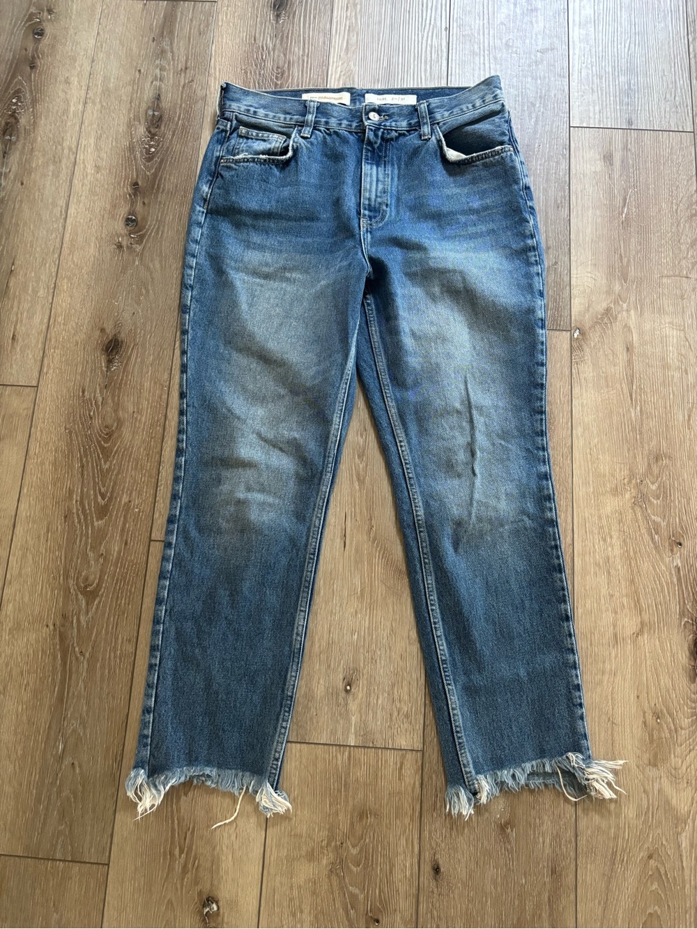 Anthropologie Pilcro and the Letterpress Tilde Jeans Frayed Raw Hem Size 30